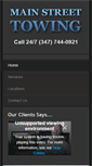 Mobile Screenshot of mainstreettowingservice.com